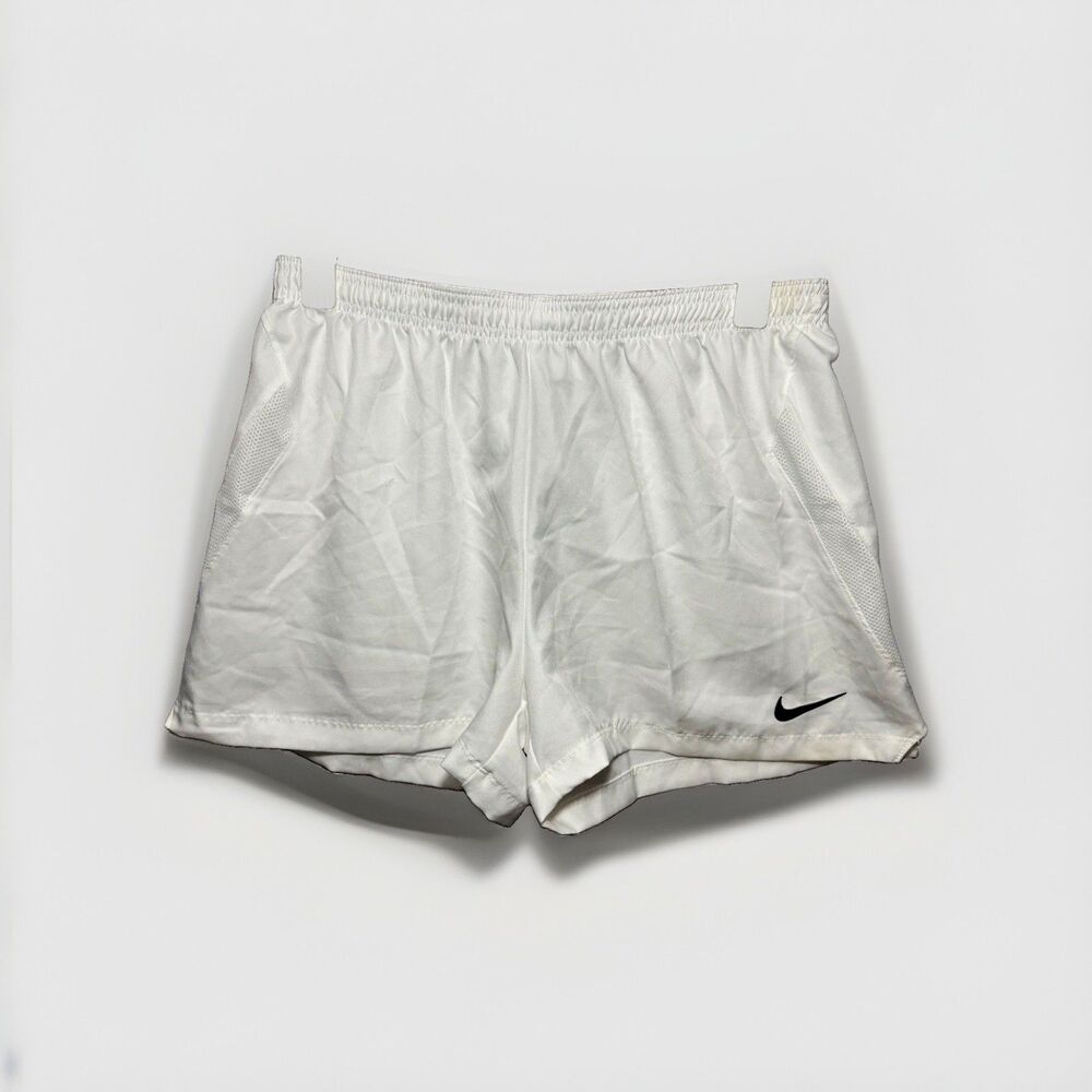 Nike Dry Woven Laser IV Womens Soccer Shorts White M Dri-FIT AJ1266-100 NWT